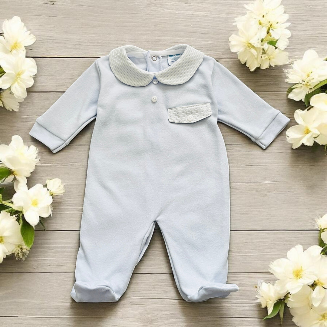 Sardon Blue & White Sleepsuit