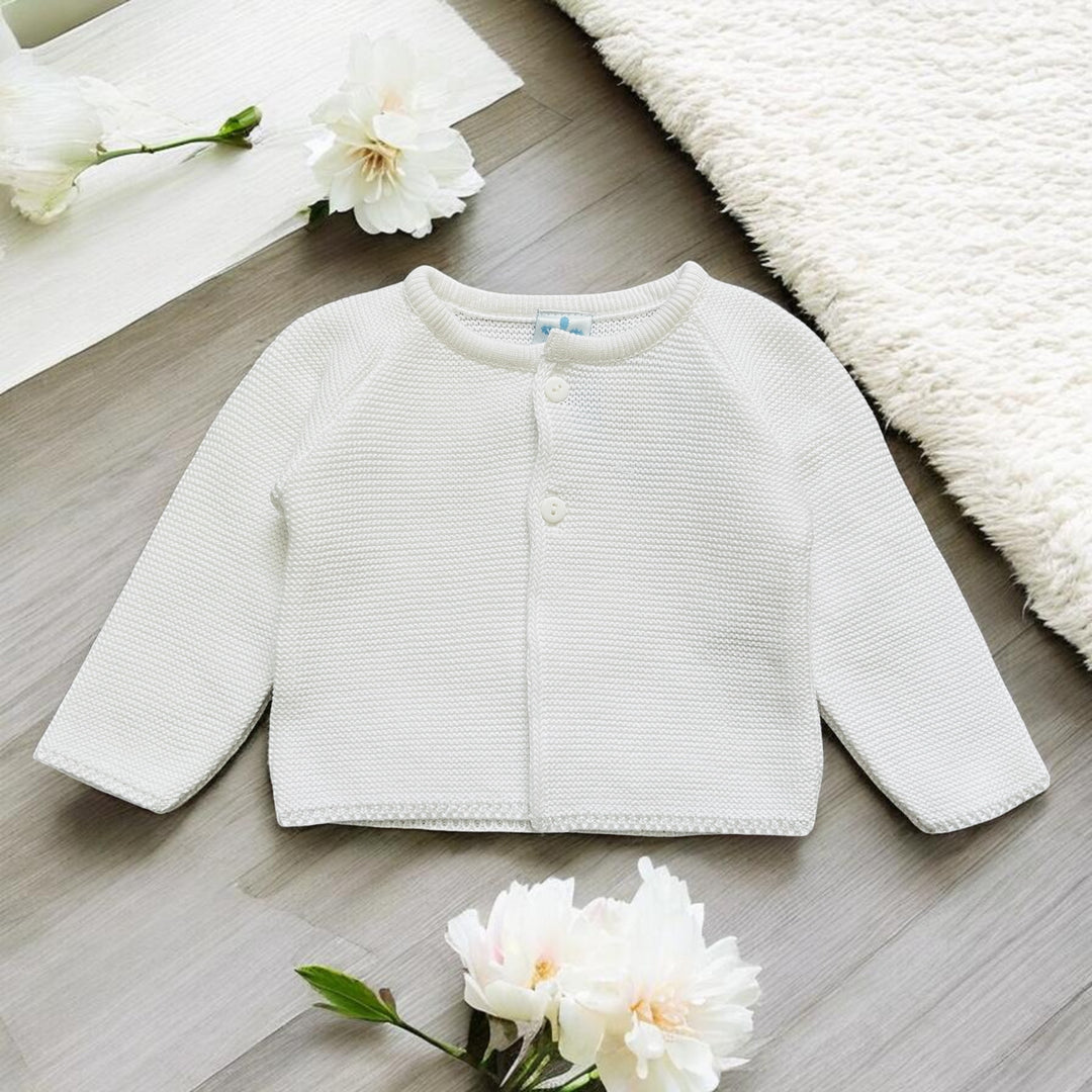 Sardon White Knitted Cardigan