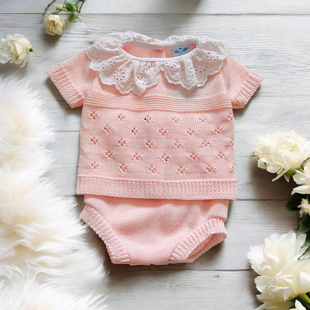 Sardon Baby Pink Knitted Top & Jam Pants