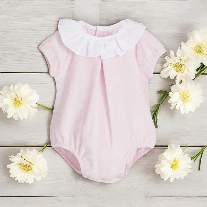 Pink Towelling Romper