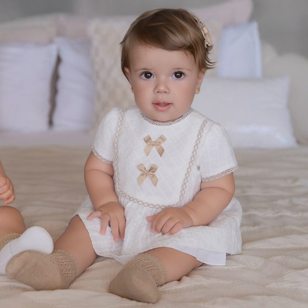 Miranda White & Camel Dress Bloomers