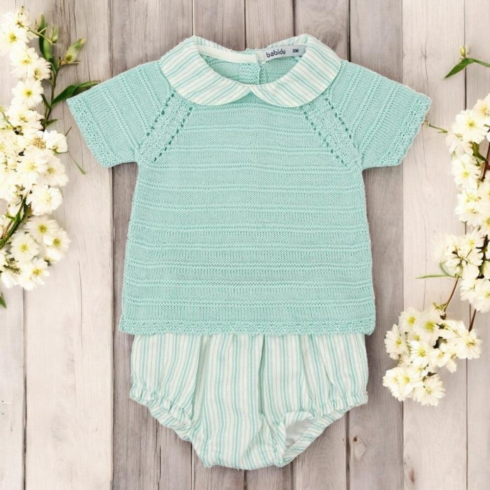 Babidu Mint Green Knit Top & Jam Pants