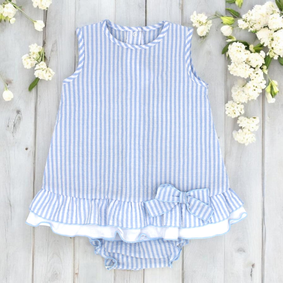 Rapife Blue & White Dress & Bloomers