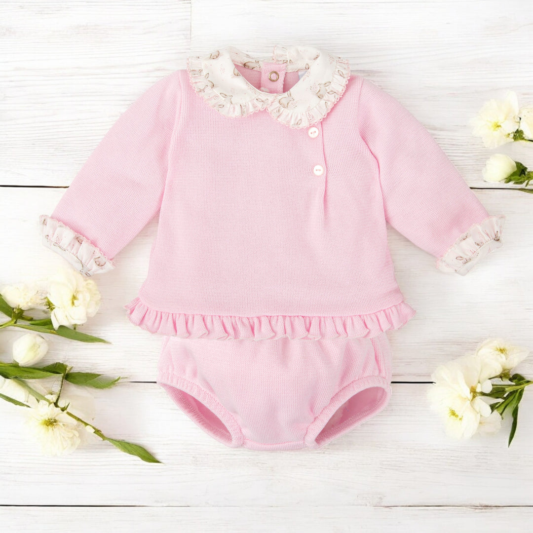 Babidu Girls Pink Bunny Top & Jam Pant Set