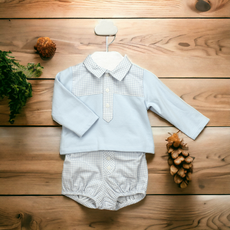 Light blue gingham sales pants