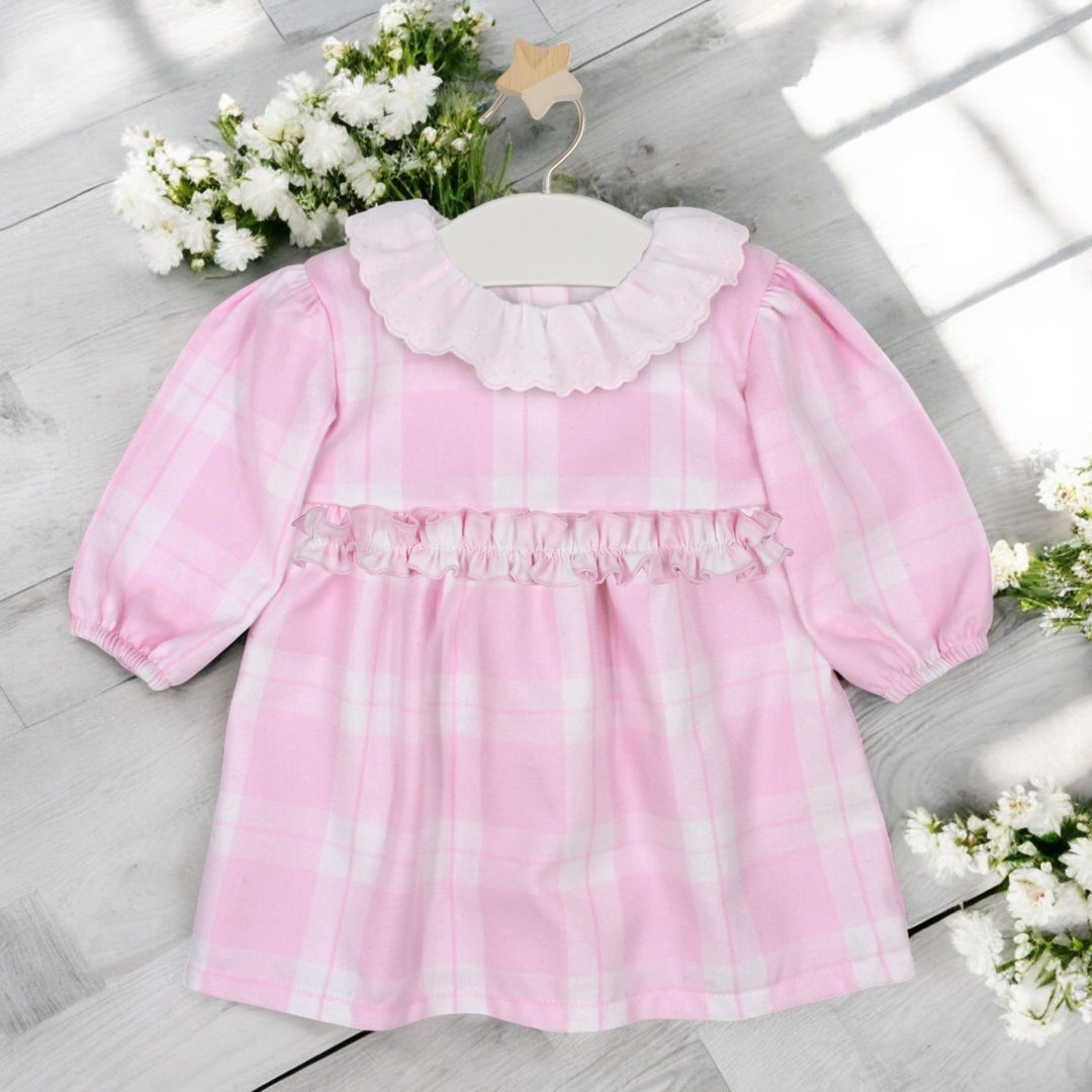Rapife Pink & White Plaid Dress