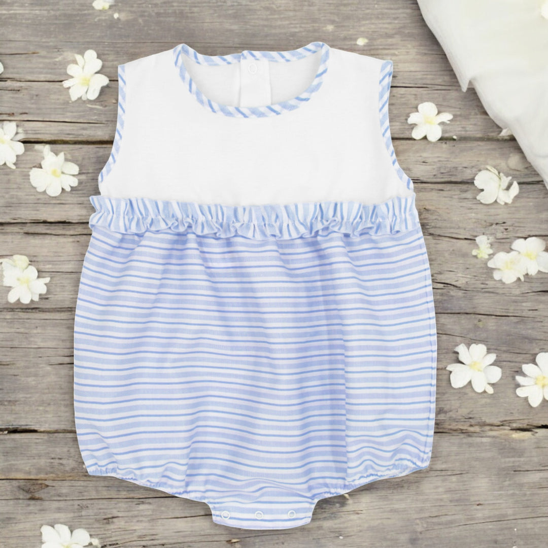 Rapife Blue & White Stripe Romper