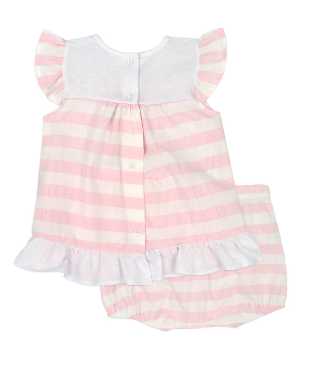 Pink & White Candy Stripe T Shirt & Bloomers