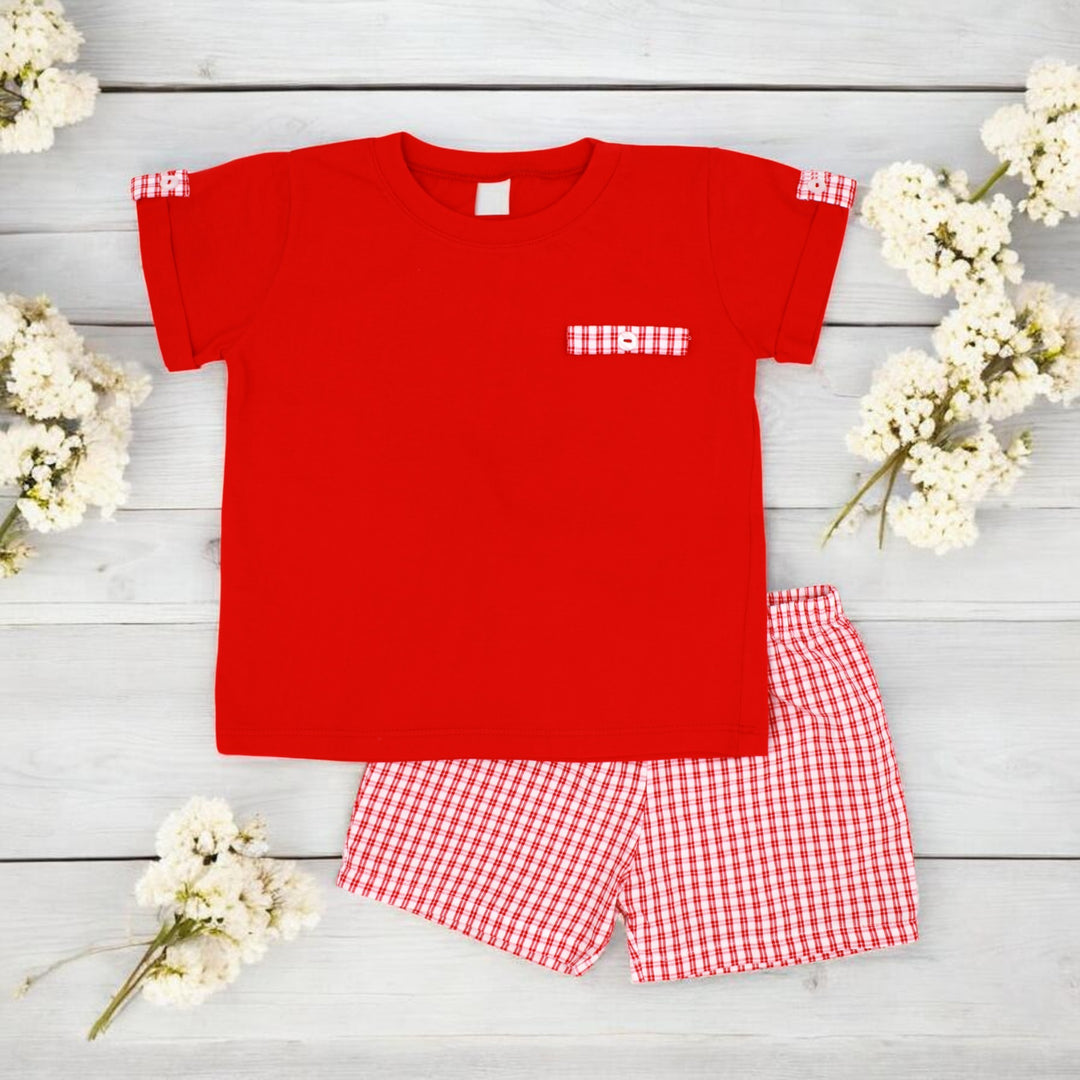 Rapife Boys Red T-Shirt & Shorts Set