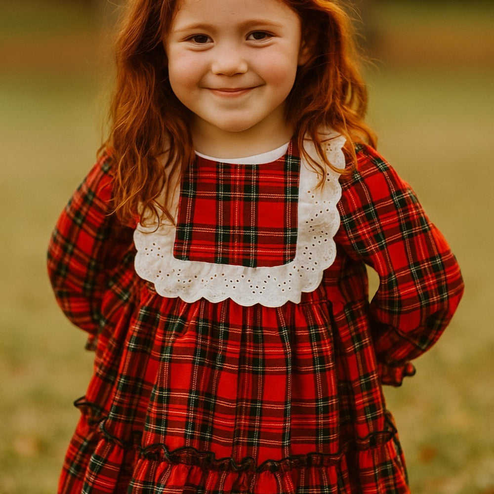 Rapife Red & Green Tartan Dress