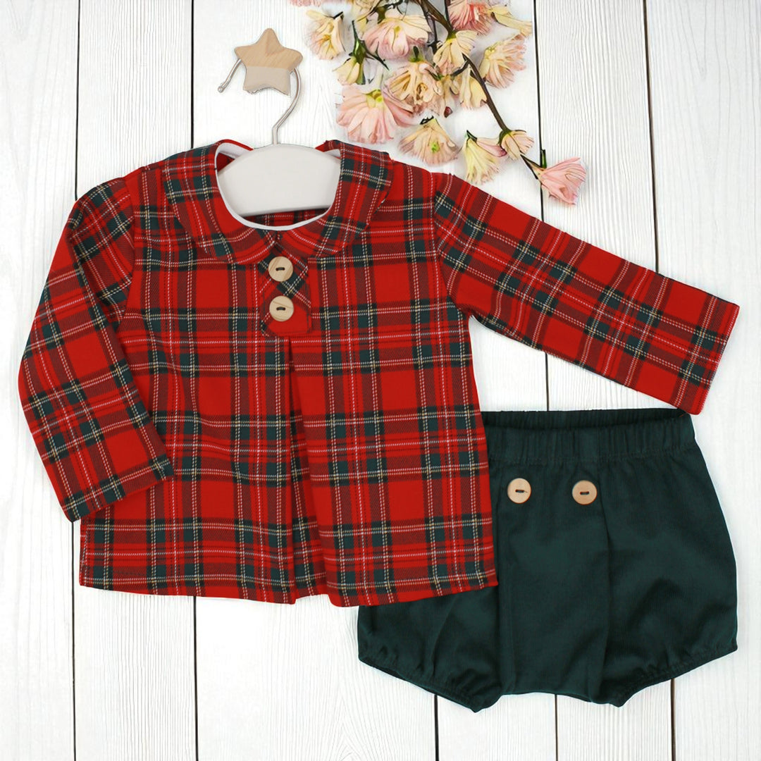 Rapife Red & Green Tartan Shirt & Jam Pants