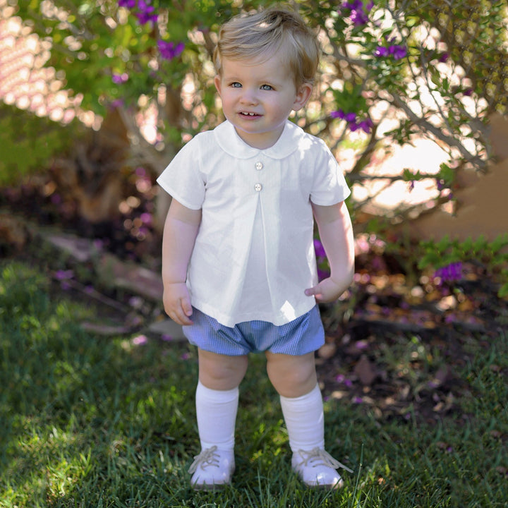 Rapife White Shirt & Blue Gingham Jam Pants