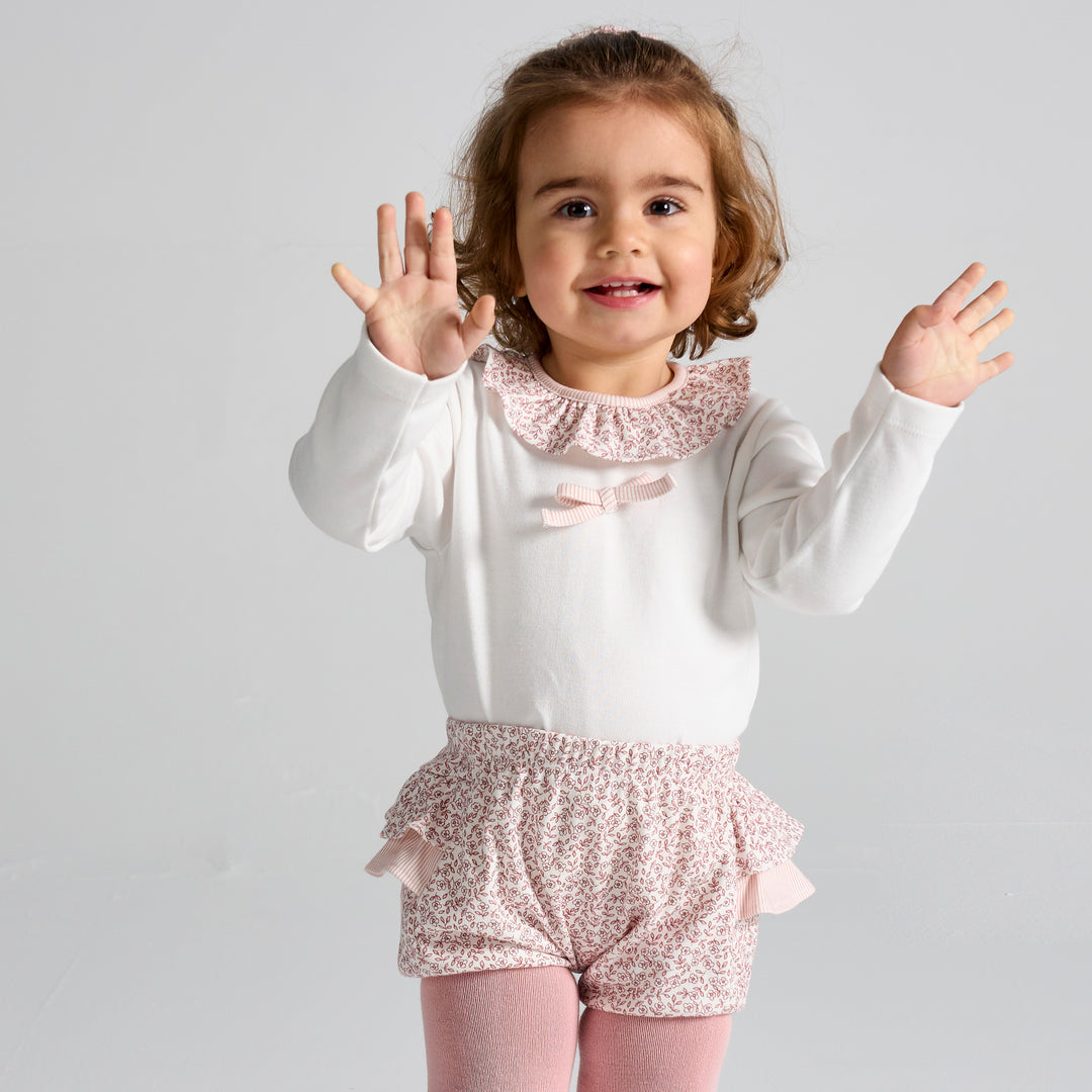 Rapife White & Pink Floral Jam Pants Set