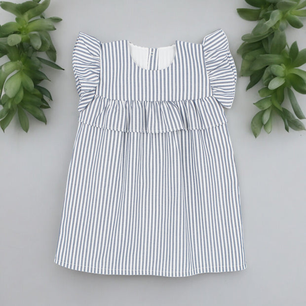 Indigo & White Stripe Dress