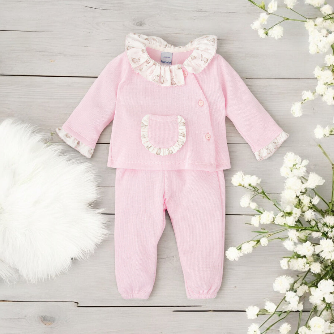 Babidu Girls Pink Bunny Leisure Set