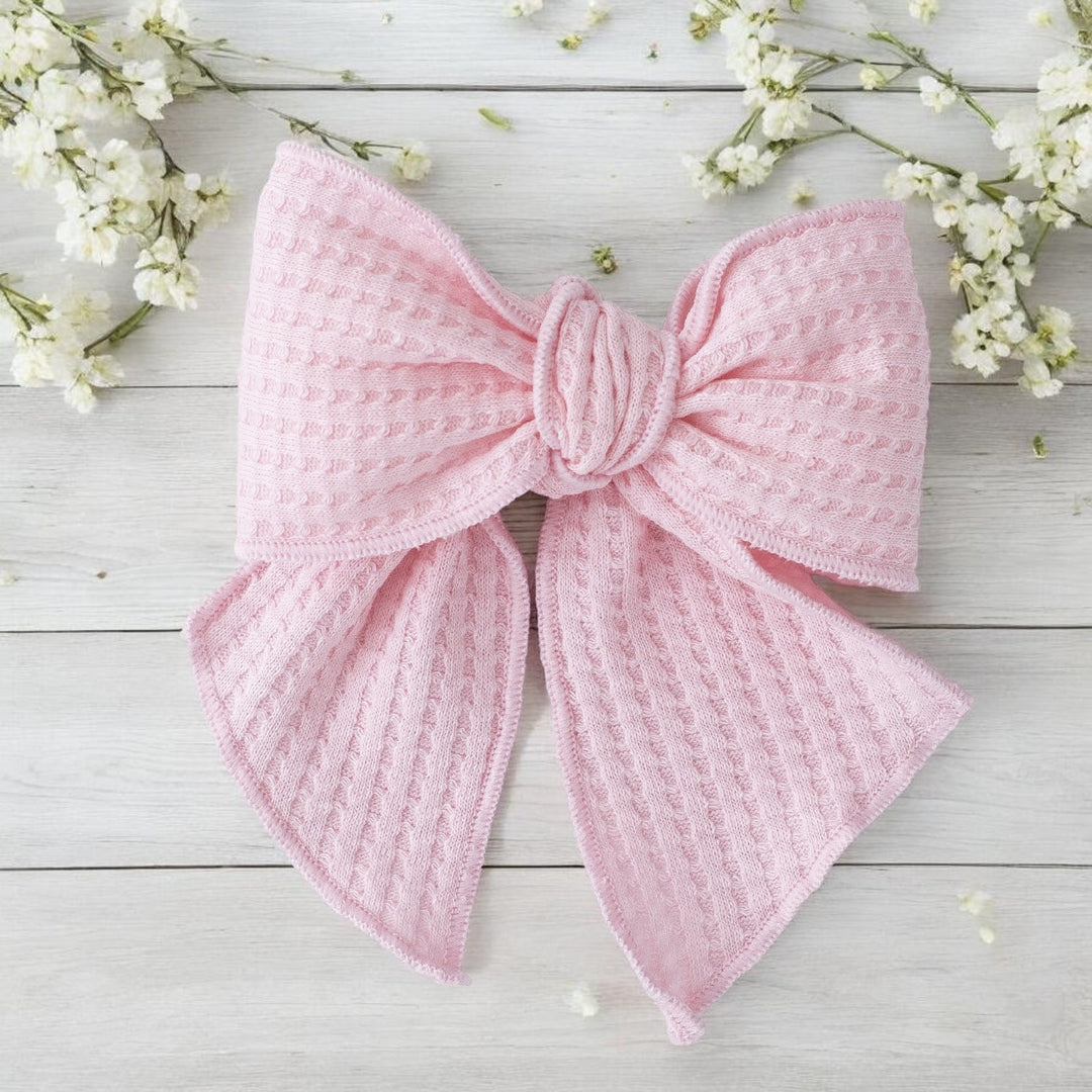 Calamaro Pink Bow Hair Slide