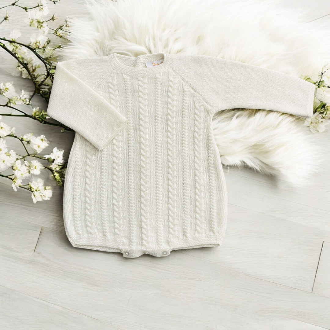 Baby Diff Cream Wool Romper