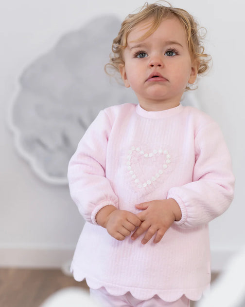 Tutto Piccolo Pink Tulle Heart Leggings Set Bows Baby Boutique