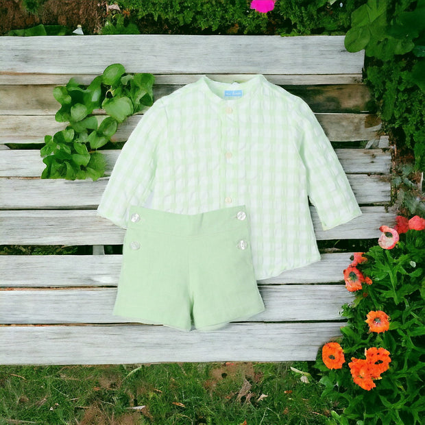 Apple Green Shirt & Short Set