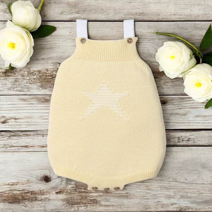 Mac Ilusion Crema Knitted Star Romper