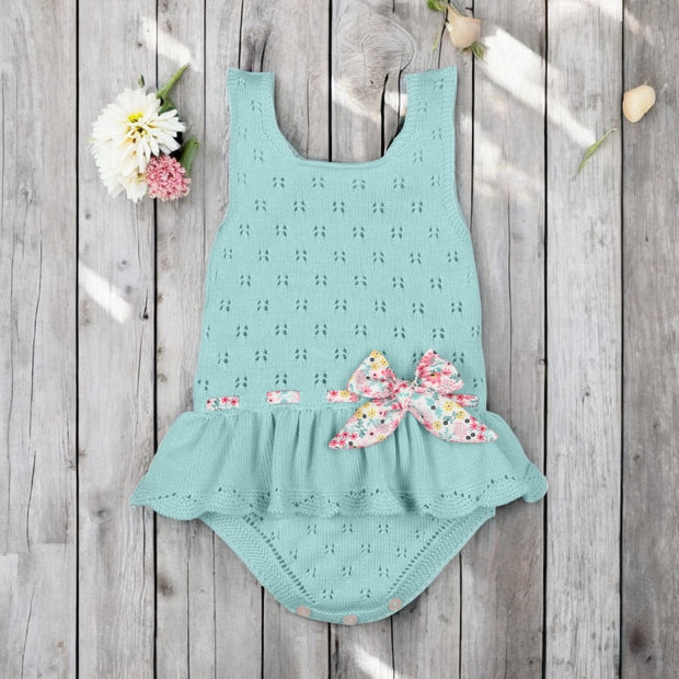 Mac ilusion Pastel Green Knitted Romper