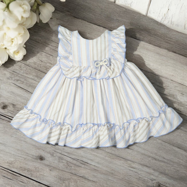 Mac Ilusion Blue & Beige Stripe Dress