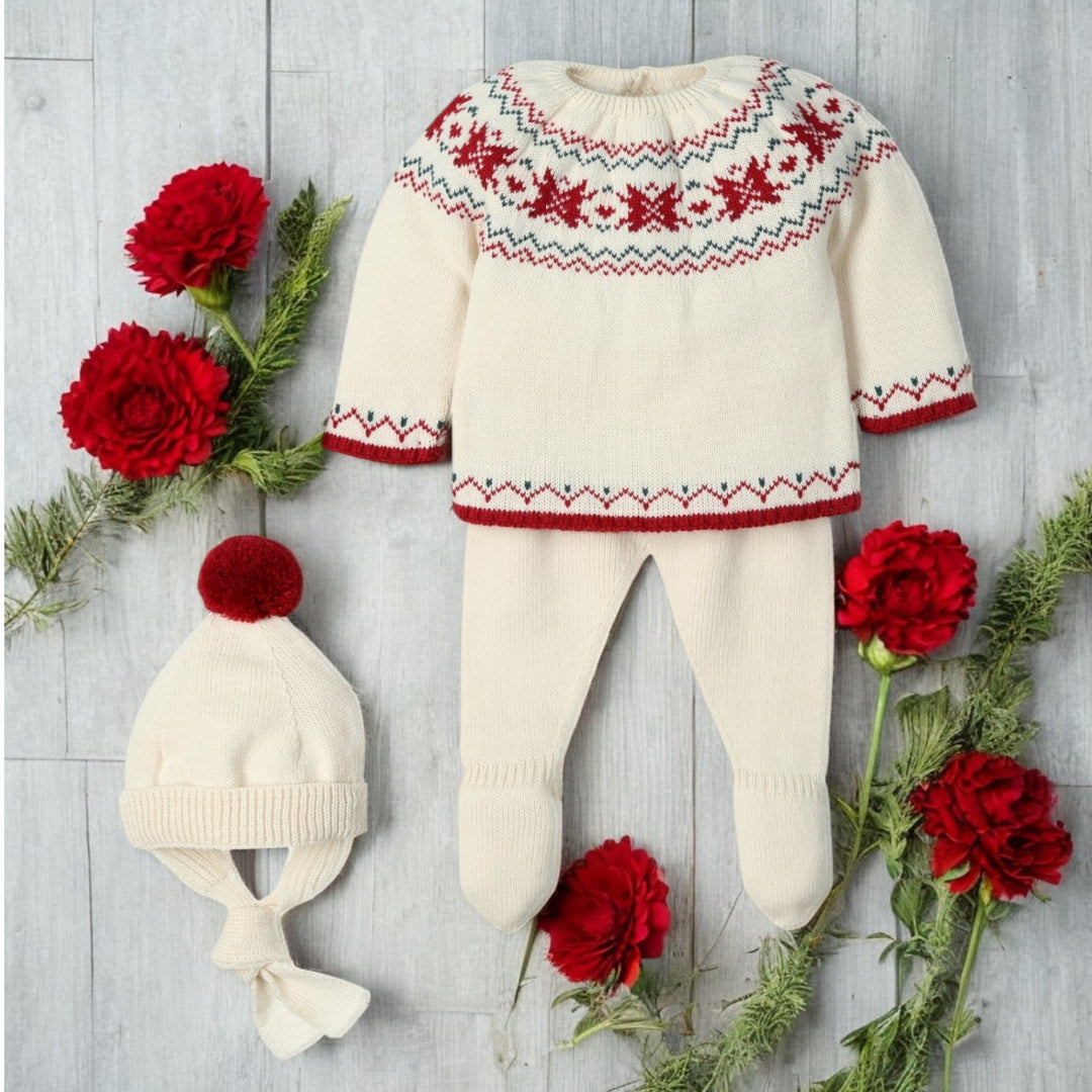 Mac Ilusion Oatmeal Three Piece Knitted Set