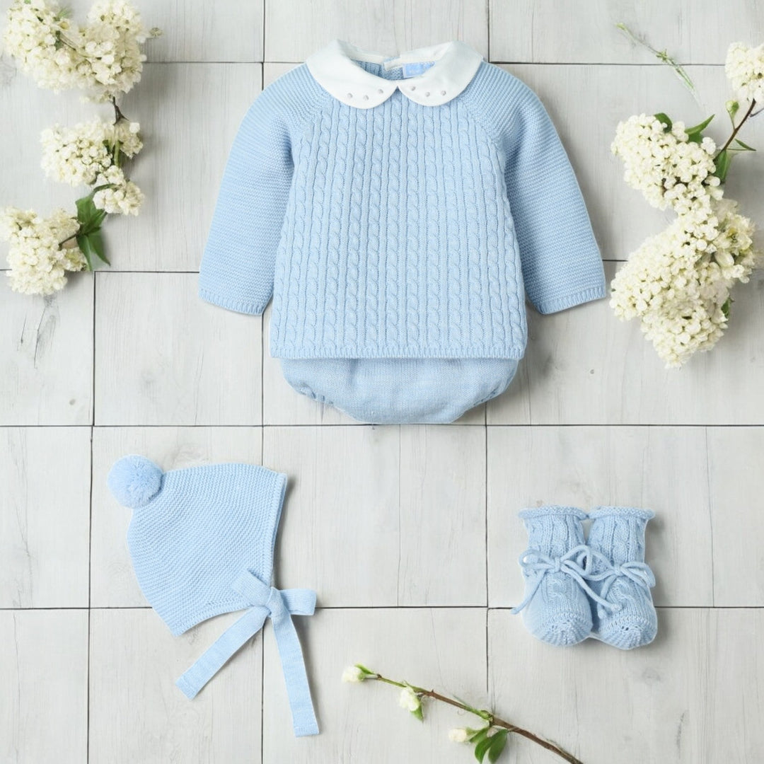 Mac ilusion Cloud Blue Knitted Jam Pant Set