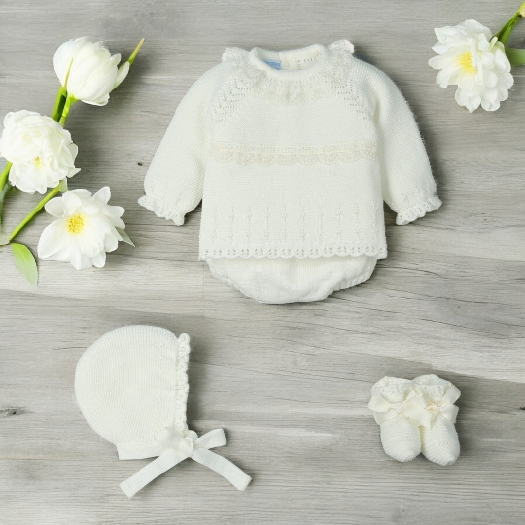 Mac Ilusion Cream & Tulle Knitted Bloomer Set