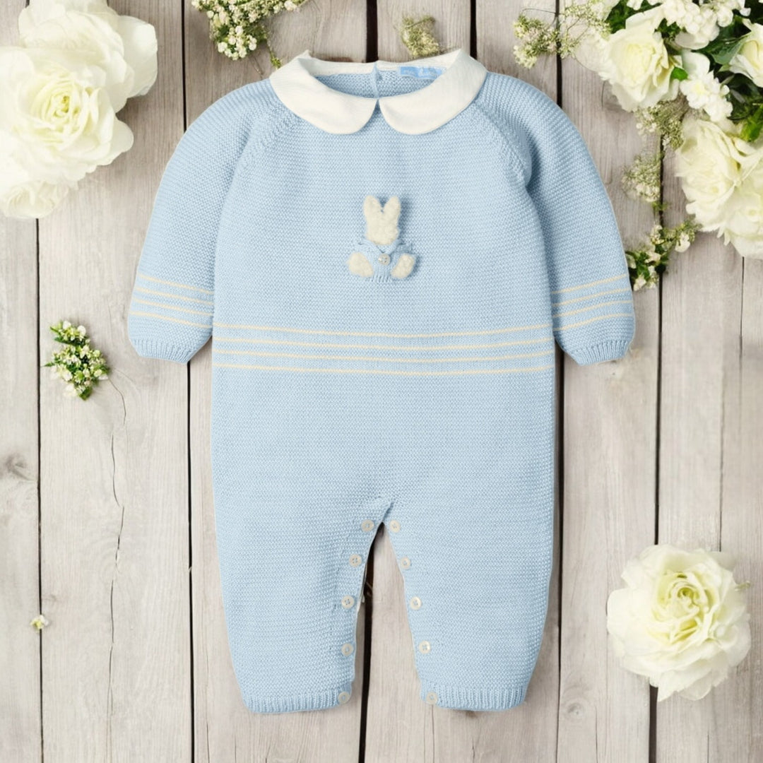 Mac ilusion Cloud Blue Knitted Bunny Romper