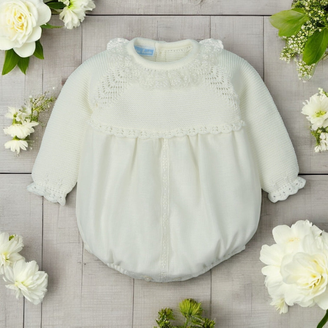 Mac ilusion Cream & Tulle Half Knit Romper