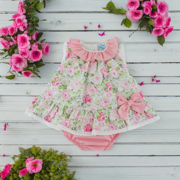 Pink & Green Dress & Bloomers