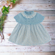Blue & White Half Knit Dress