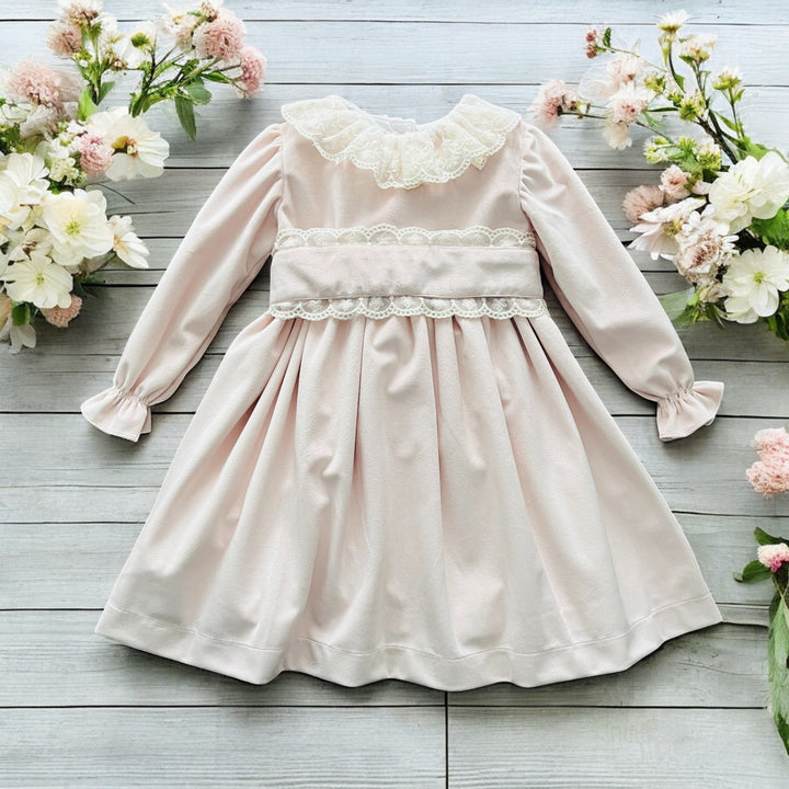 Puro Mimo Baby Pink Velvet Dress
