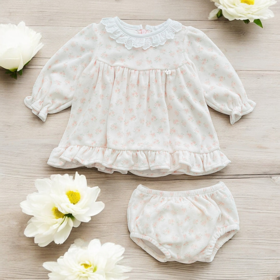 Deolinda Pink Floral Dress & Bloomers
