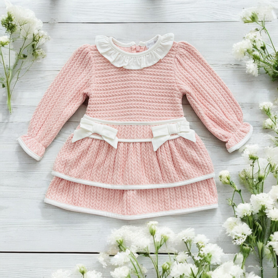 Deolinda Dusky Pink Cable Knit Dress