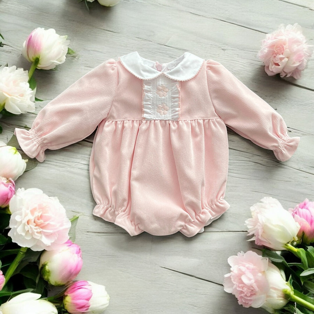 Deolinda Pink Embroidered Romper