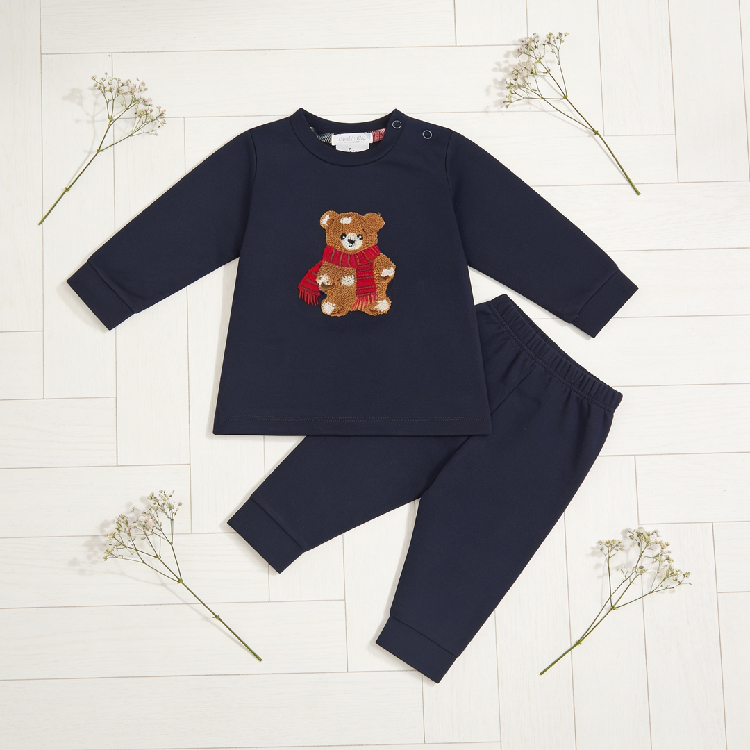 Deolinda Navy Blue Tartan Leisure Set