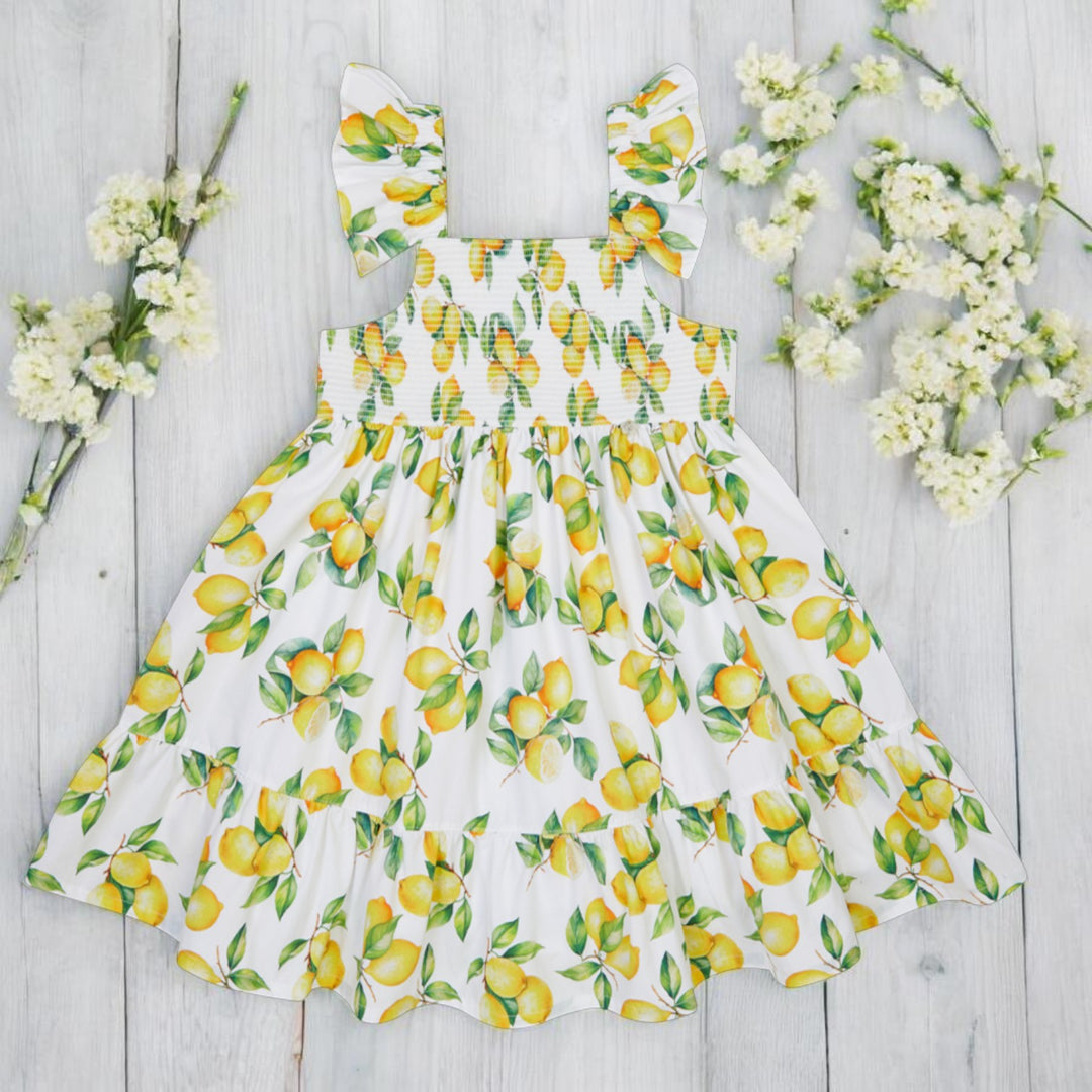 Deolinda Lemon & White Sorrento Dress