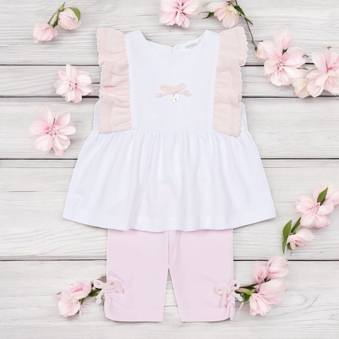 Deolinda White & Pink Legging Set