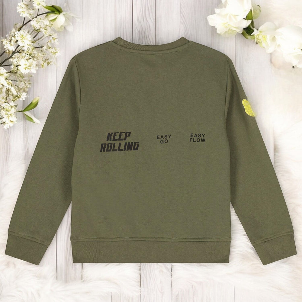iDO Khaki Green Jumper Back
