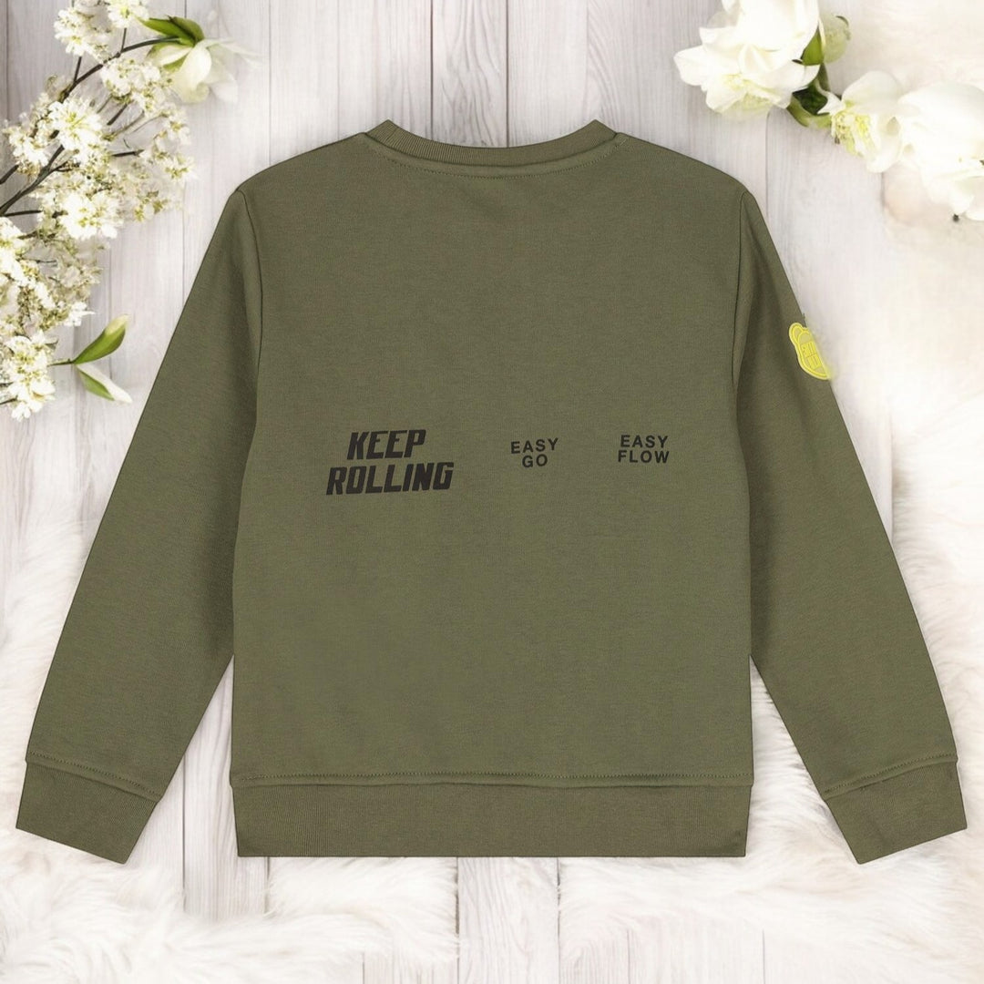 iDO Khaki Green Jumper Back