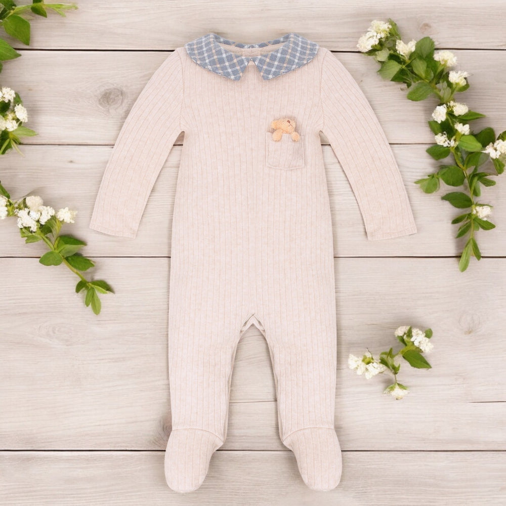 Jamiks Beige Teddy Sleepsuit