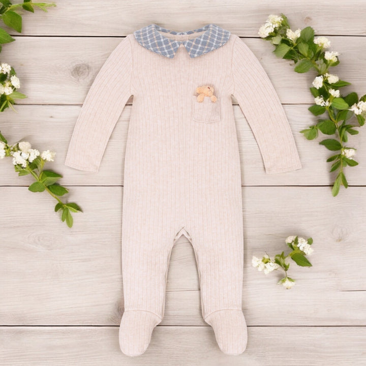 Jamiks Beige Teddy Sleepsuit