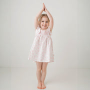 Pastels & Co "Laura" White & Pink Floral Sun Dress