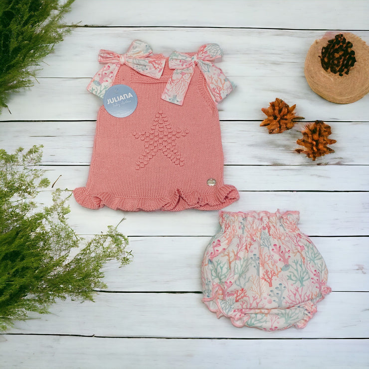 Blush Pink Knitted Top & Bloomers
