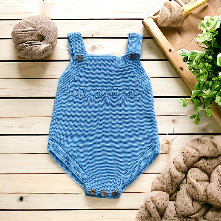 Blue Knitted Romper