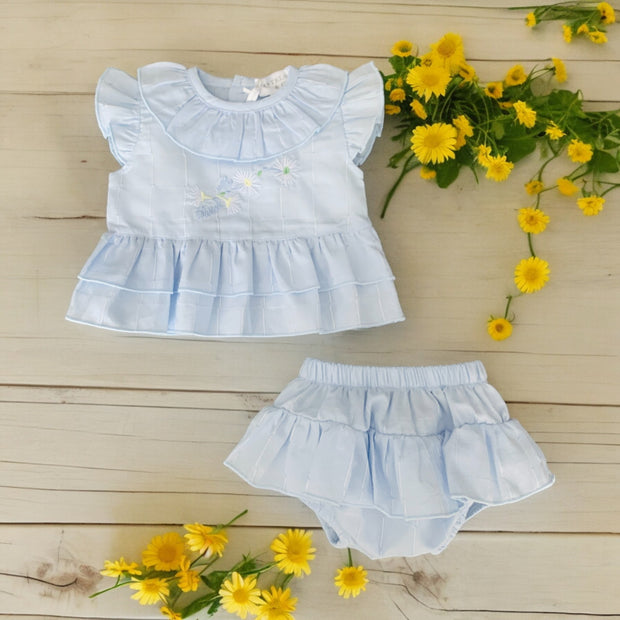 Blue Ruffle Top & Bloomers