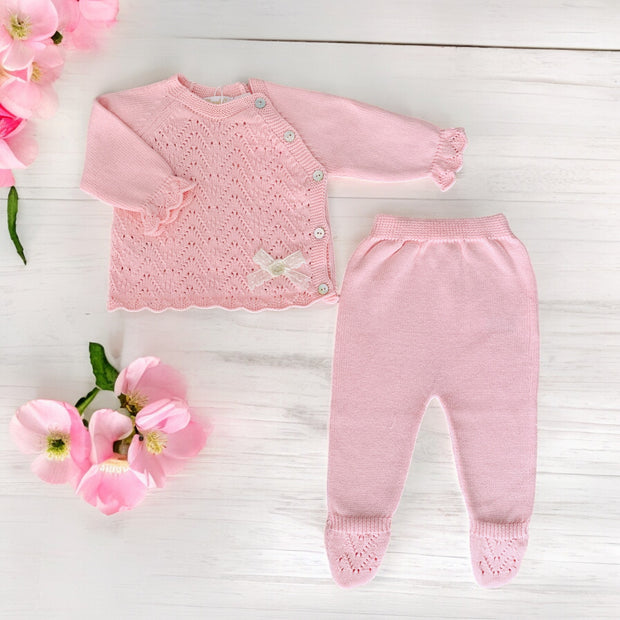 Pink Marshmallow Knitted Set