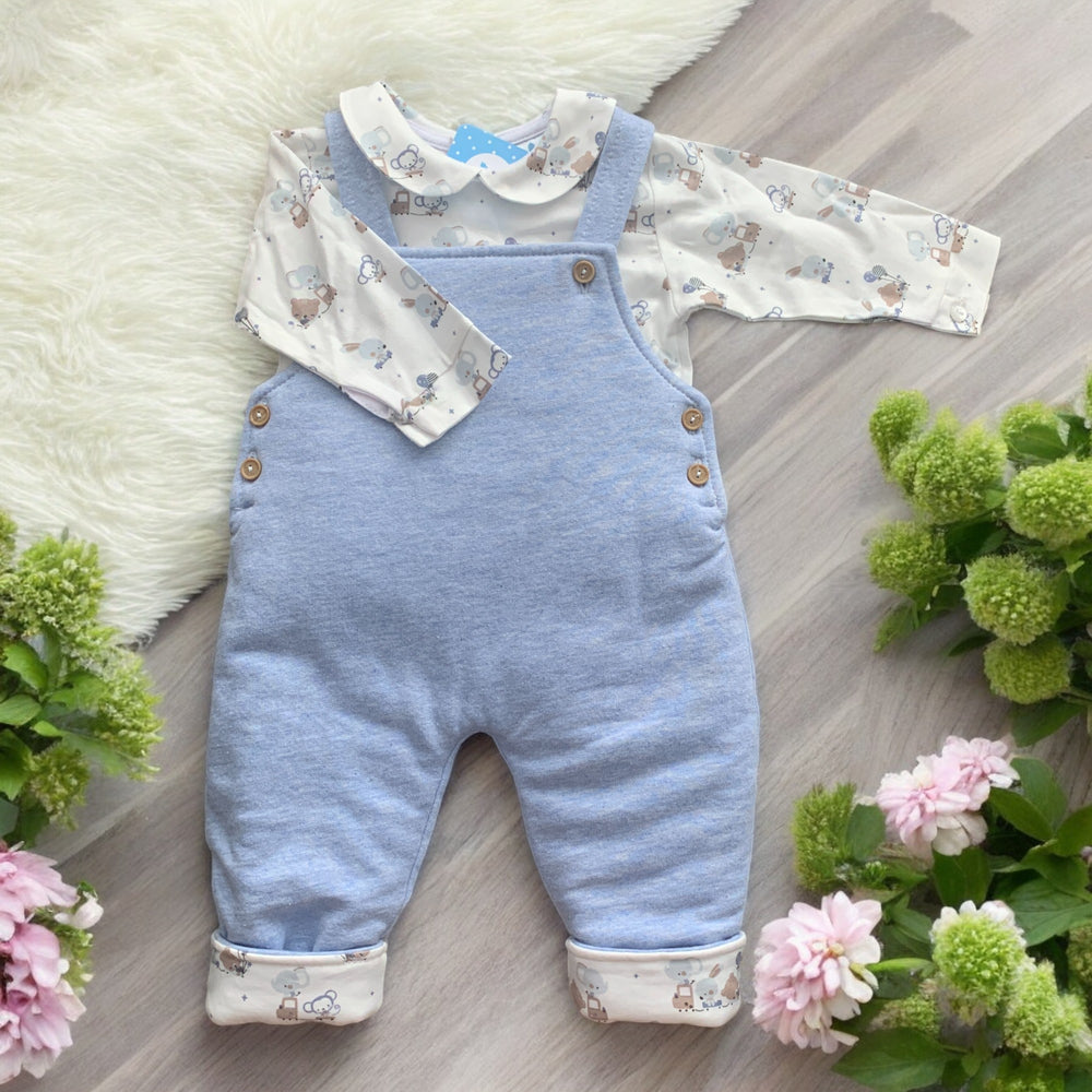 Pale Blue Dungaree Set